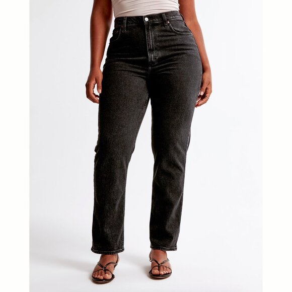 Abercrombie And Fitch - Curve Love Ultra High Rise Ankle Straight Jean - 2 Short - Picture 4 of 14